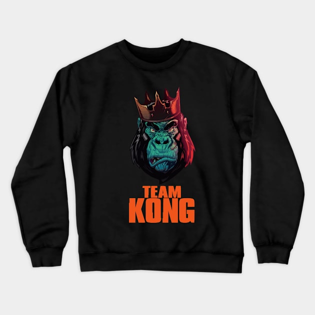 Godzilla vs Kong - Official Team Kong Neon Crewneck Sweatshirt by Pannolinno